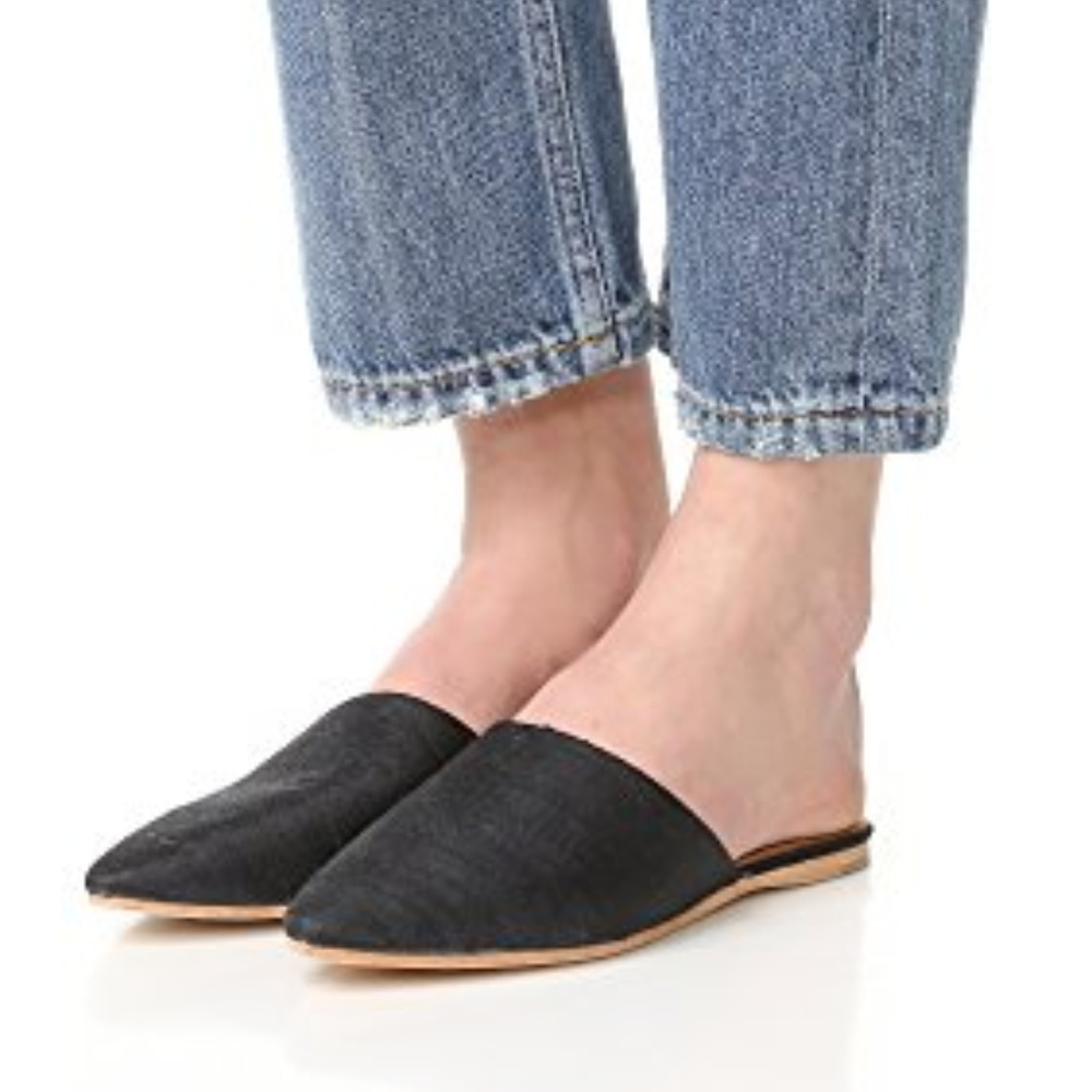 Doshi Silk Flat Mules